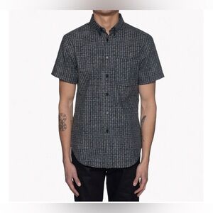 Naked and Famous Easy Shirt Kimono Basketweave Print size Large